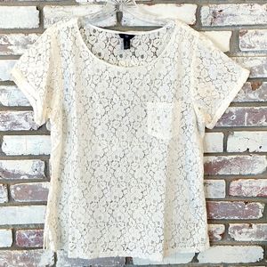 GAP Factory Cream Lace Top